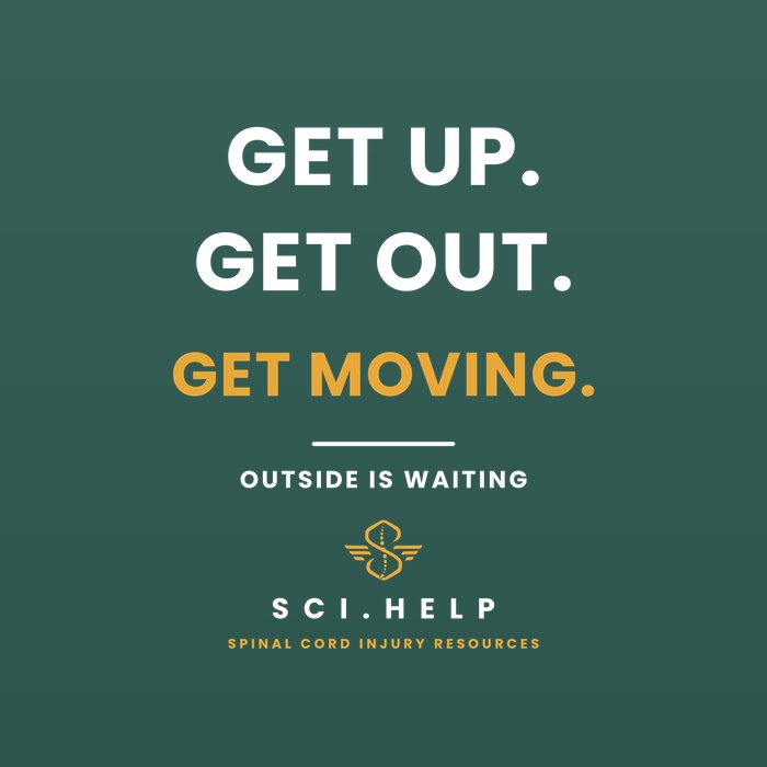 Forest green shirt design reading GET UP. GET OUT. GET MOVING. Outside is waiting