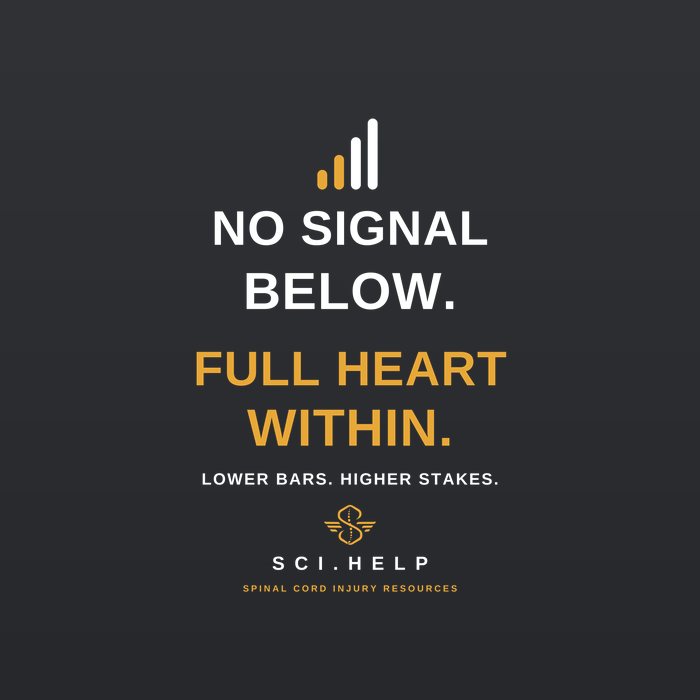Black shirt design reading NO SIGNAL BELOW, FULL HEART WITHIN