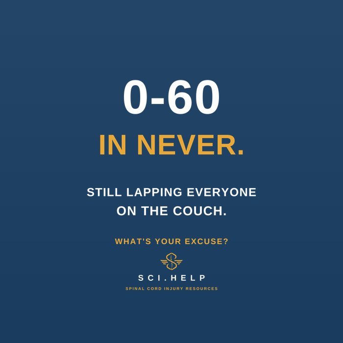 Navy shirt design reading 0-60 IN NEVER — still lapping everyone on the couch
